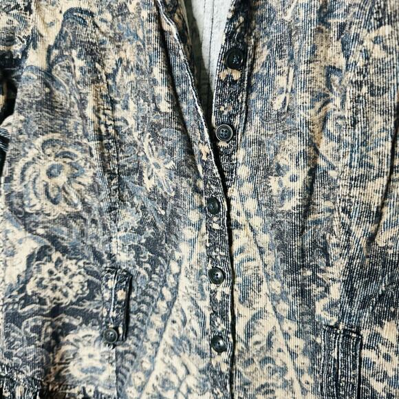 ULLA JOHNSON Lucinda Puff Sleeve Corduroy Button Collared Midi Dress Size 10 - Picture 13 of 14